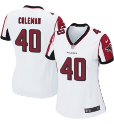 Women's Nike Atlanta Falcons #40 Derrick Coleman Game White NFL Jersey