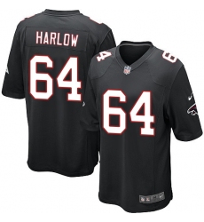 Men's Nike Atlanta Falcons #64 Sean Harlow Game Black Alternate NFL Jersey