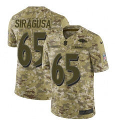 Youth Nike Baltimore Ravens #65 Nico Siragusa Limited Camo 2018 Salute to Service NFL Jersey