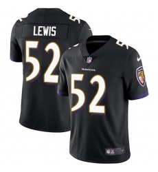 Men's Nike Baltimore Ravens #52 Ray Lewis Black Alternate Vapor Untouchable Limited Player NFL Jersey