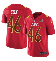 Youth Nike Baltimore Ravens #46 Morgan Cox Limited Red 2017 Pro Bowl NFL Jersey