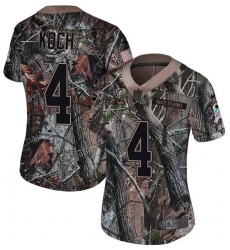 Women's Nike Baltimore Ravens #4 Sam Koch Limited Camo Salute to Service NFL Jersey