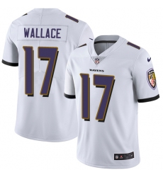 Youth Nike Baltimore Ravens #17 Mike Wallace White Vapor Untouchable Limited Player NFL Jersey