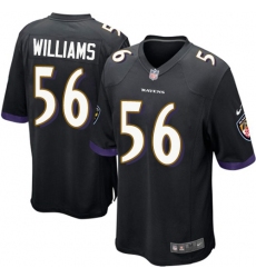 Men's Nike Baltimore Ravens #56 Tim Williams Game Black Alternate NFL Jersey