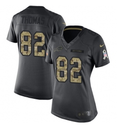 Women's Nike Buffalo Bills #82 Logan Thomas Limited Black 2016 Salute to Service NFL Jersey