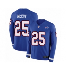 Youth Nike Buffalo Bills #25 LeSean McCoy Limited Royal Blue Therma Long Sleeve NFL Jersey