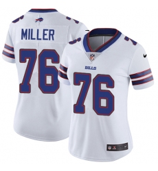 Women's Nike Buffalo Bills #76 John Miller White Vapor Untouchable Limited Player NFL Jersey