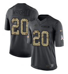 Youth Nike Buffalo Bills #20 Shareece Wright Limited Black 2016 Salute to Service NFL Jersey