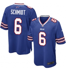 Men's Nike Buffalo Bills #6 Colton Schmidt Game Royal Blue Team Color NFL Jersey
