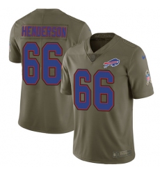 Youth Nike Buffalo Bills #66 Seantrel Henderson Limited Olive 2017 Salute to Service NFL Jersey