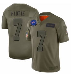 Women's Buffalo Bills #7 Doug Flutie Limited Camo 2019 Salute to Service Football Jersey