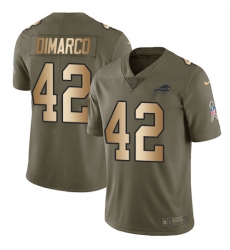 Men's Nike Buffalo Bills #42 Patrick DiMarco Limited Olive/Gold 2017 Salute to Service NFL Jersey