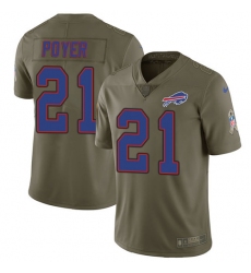Men's Nike Buffalo Bills #21 Jordan Poyer Limited Olive 2017 Salute to Service NFL Jersey