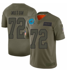 Men's Carolina Panthers #72 Taylor Moton Limited Camo 2019 Salute to Service Football Jersey