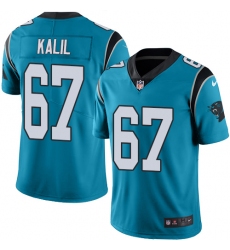 Youth Nike Carolina Panthers #67 Ryan Kalil Blue Alternate Vapor Untouchable Limited Player NFL Jersey