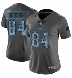 Women's Nike Carolina Panthers #84 Ed Dickson Gray Static Vapor Untouchable Limited NFL Jersey