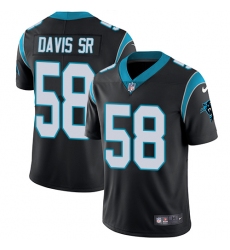 Men's Nike Carolina Panthers #58 Thomas Davis Black Team Color Vapor Untouchable Limited Player NFL Jersey