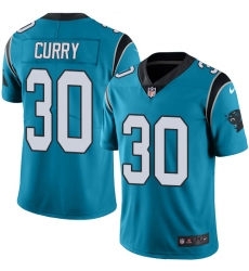 Youth Nike Carolina Panthers #30 Stephen Curry Blue Alternate Vapor Untouchable Limited Player NFL Jersey