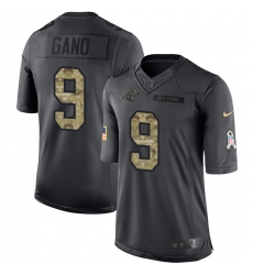 Youth Nike Carolina Panthers #9 Graham Gano Limited Black 2016 Salute to Service NFL Jersey