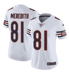 Women's Nike Chicago Bears #81 Cameron Meredith White Vapor Untouchable Limited Player NFL Jersey