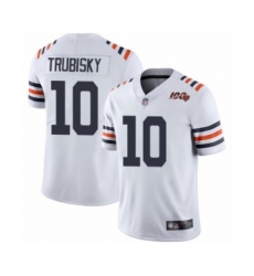 Youth Chicago Bears #10 Mitchell Trubisky White 100th Season Limited Football Jersey