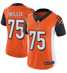 Women's Nike Cincinnati Bengals #75 Jordan Willis Orange Alternate Vapor Untouchable Limited Player NFL Jersey