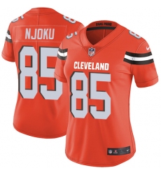 Women's Nike Cleveland Browns #85 David Njoku Orange Alternate Vapor Untouchable Limited Player NFL Jersey