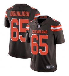 Men's Nike Cleveland Browns #65 Larry Ogunjobi Brown Team Color Vapor Untouchable Limited Player NFL Jersey
