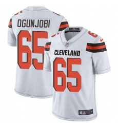 Men's Nike Cleveland Browns #65 Larry Ogunjobi White Vapor Untouchable Limited Player NFL Jersey