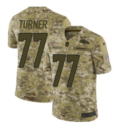 Men's Nike Denver Broncos #77 Billy Turner Limited Camo 2018 Salute to Service NFL Jersey