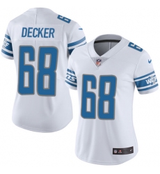 Women's Nike Detroit Lions #68 Taylor Decker Limited White Vapor Untouchable NFL Jersey
