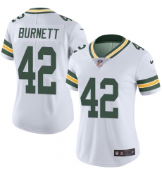 Women's Nike Green Bay Packers #42 Morgan Burnett White Vapor Untouchable Limited Player NFL Jersey