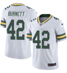 Youth Nike Green Bay Packers #42 Morgan Burnett White Vapor Untouchable Limited Player NFL Jersey