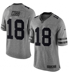 Men's Nike Green Bay Packers #18 Randall Cobb Limited Gray Gridiron NFL Jersey