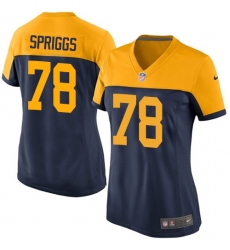 Women's Nike Green Bay Packers #78 Jason Spriggs Limited Navy Blue Alternate NFL Jersey