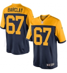 Men's Nike Green Bay Packers #67 Don Barclay Limited Navy Blue Alternate NFL Jersey
