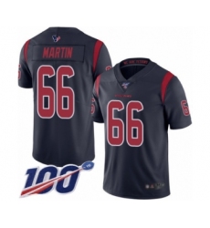 Men's Houston Texans #66 Nick Martin Limited Navy Blue Rush Vapor Untouchable 100th Season Football Jersey