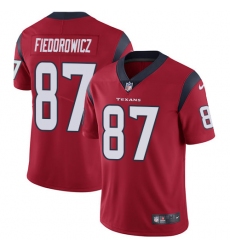 Youth Nike Houston Texans #87 C.J. Fiedorowicz Limited Red Alternate Vapor Untouchable NFL Jersey