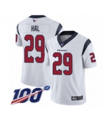 Men's Houston Texans #29 Andre Hal White Vapor Untouchable Limited Player 100th Season Football Jersey