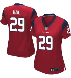 Women's Nike Houston Texans #29 Andre Hal Game Red Alternate NFL Jersey