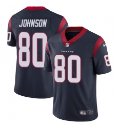 Men's Nike Houston Texans #80 Andre Johnson Limited Navy Blue Team Color Vapor Untouchable NFL Jersey