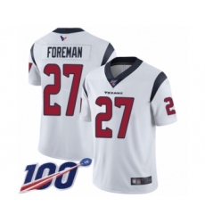 Men's Houston Texans #27 D'Onta Foreman White Vapor Untouchable Limited Player 100th Season Football Jersey