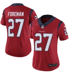 Women's Nike Houston Texans #27 D'Onta Foreman Limited Red Alternate Vapor Untouchable NFL Jersey