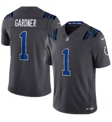 Men's Indianapolis Colts #1 Sauce Gardner Dark Gray 2026 F.U.S.E. Rivalries Collection Limited Football Stitched Jersey