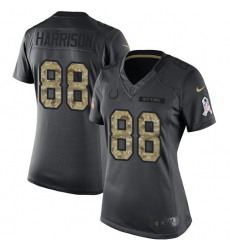 Women's Nike Indianapolis Colts #88 Marvin Harrison Limited Black 2016 Salute to Service NFL Jersey