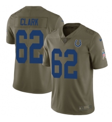 Youth Nike Indianapolis Colts #62 Le'Raven Clark Limited Olive 2017 Salute to Service NFL Jersey