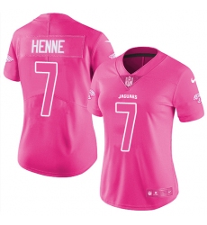 Women's Nike Jacksonville Jaguars #7 Chad Henne Limited Pink Rush Fashion NFL Jersey