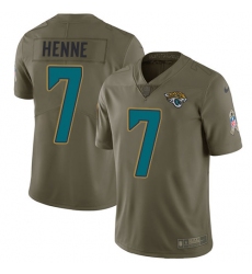 Youth Nike Jacksonville Jaguars #7 Chad Henne Limited Olive 2017 Salute to Service NFL Jersey