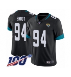 Men's Jacksonville Jaguars #94 Dawuane Smoot Black Team Color Vapor Untouchable Limited Player 100th Season Football Jersey