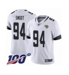 Men's Jacksonville Jaguars #94 Dawuane Smoot White Vapor Untouchable Limited Player 100th Season Football Jersey